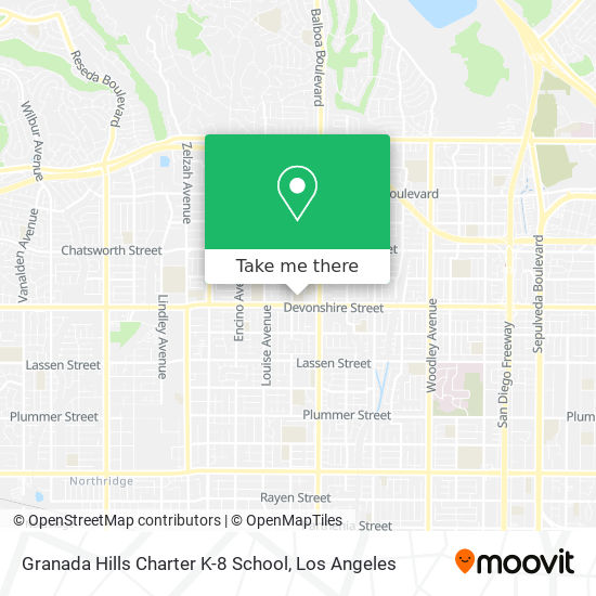 Mapa de Granada Hills Charter K-8 School