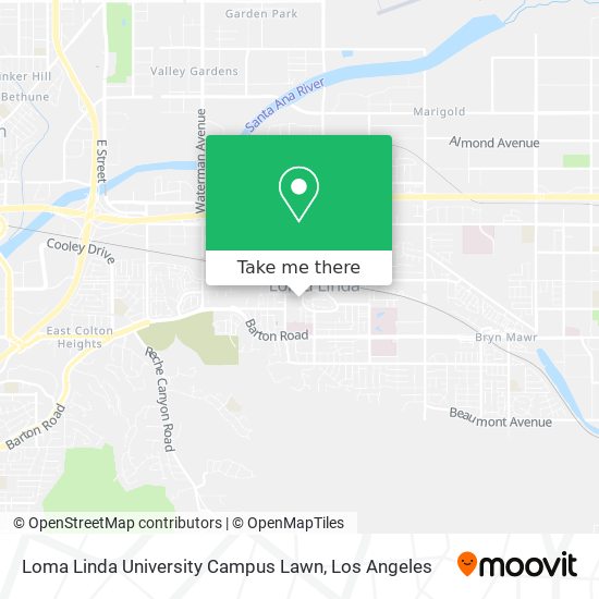 Mapa de Loma Linda University Campus Lawn