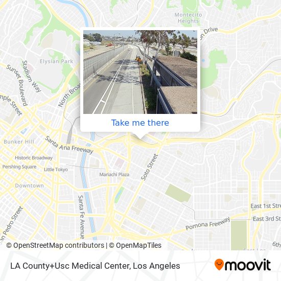Mapa de LA County+Usc Medical Center