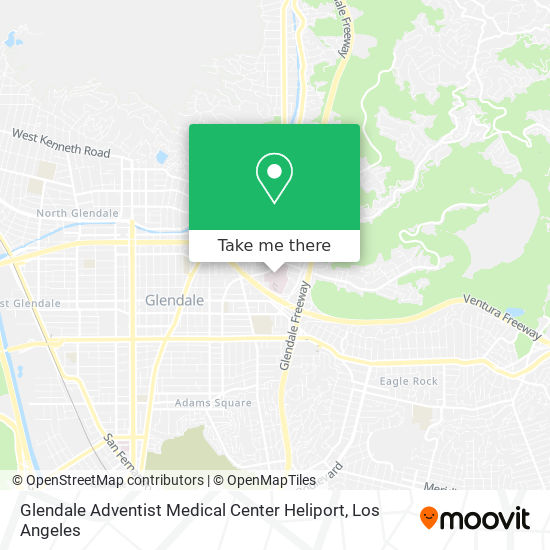 Mapa de Glendale Adventist Medical Center Heliport