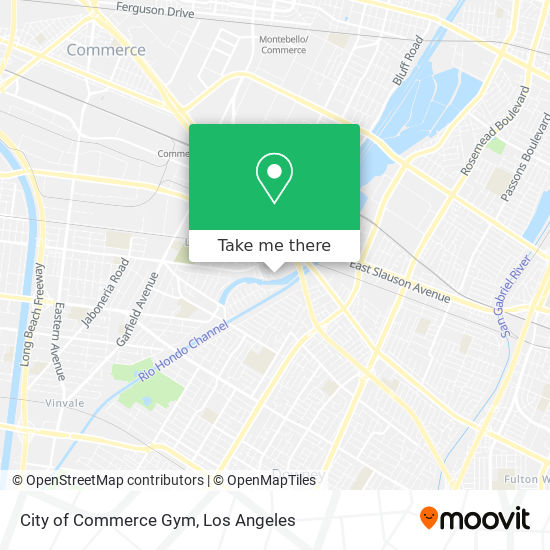 City of Commerce Gym map