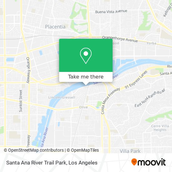 Santa Ana River Trail Map How To Get To Santa Ana River Trail Park In Orange By Bus Or Train?