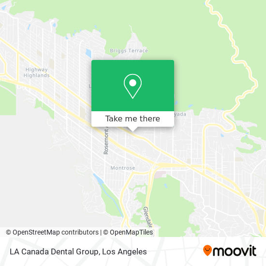 LA Canada Dental Group map