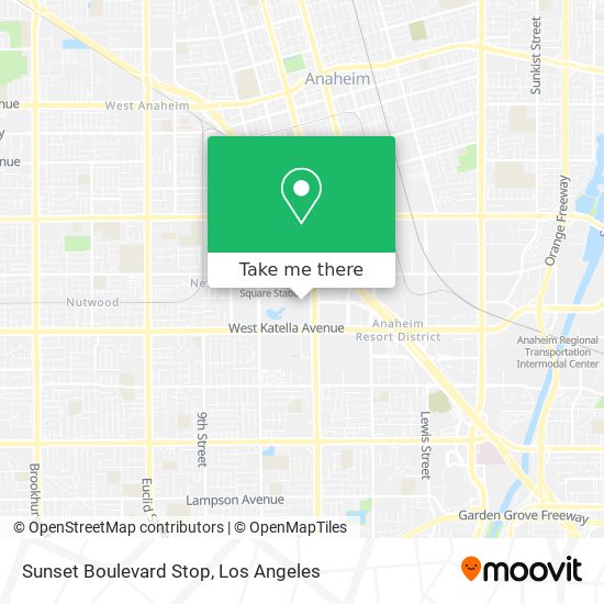 Sunset Boulevard Stop map