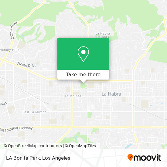 Mapa de LA Bonita Park