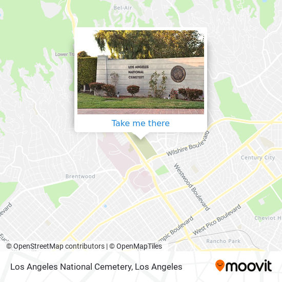 Los Angeles National Cemetery map