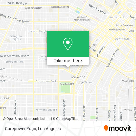 Corepower Yoga map