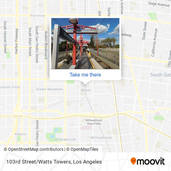 103rd Street/Watts Towers map