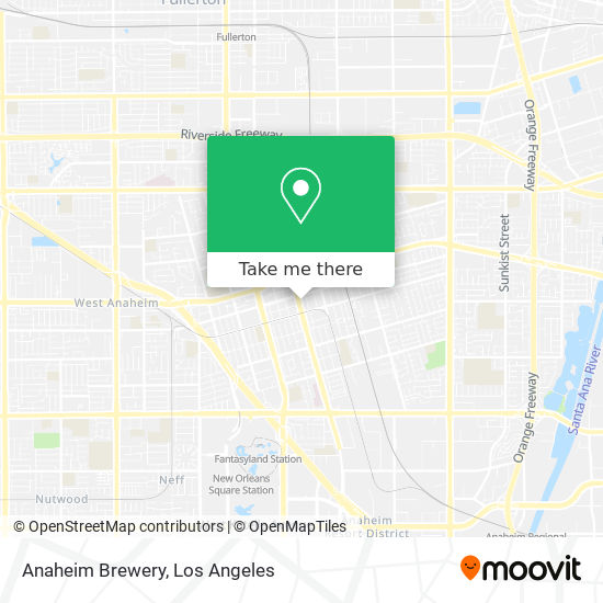 Anaheim Brewery map