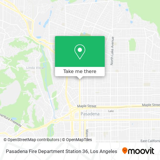 Mapa de Pasadena Fire Department Station 36