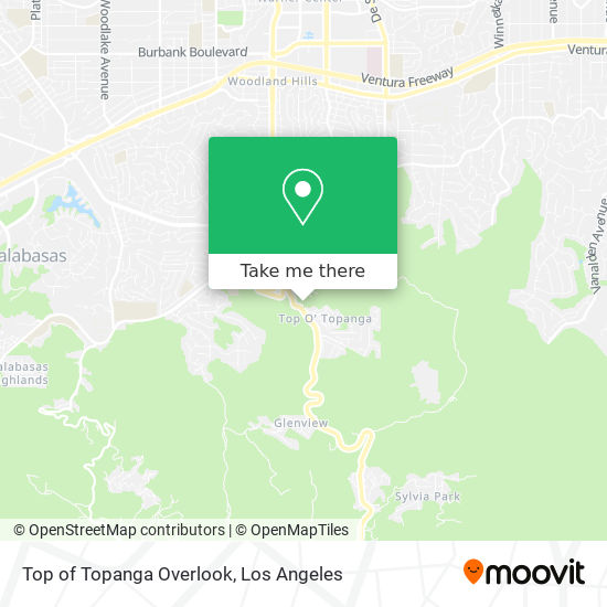 Top of Topanga Overlook map