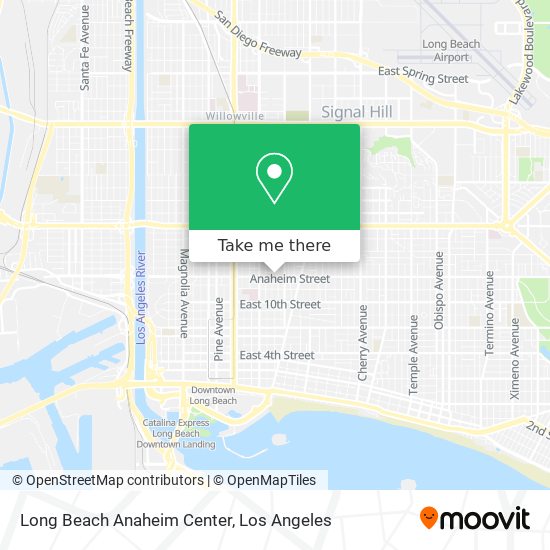 Mapa de Long Beach Anaheim Center