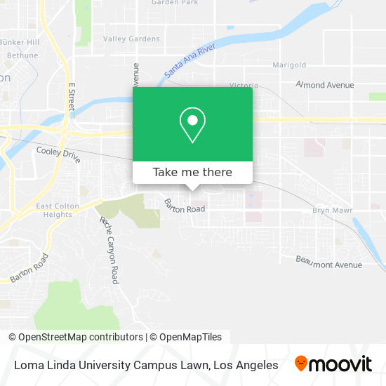 Mapa de Loma Linda University Campus Lawn