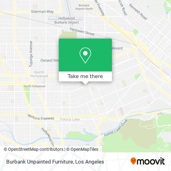 Mapa de Burbank Unpainted Furniture