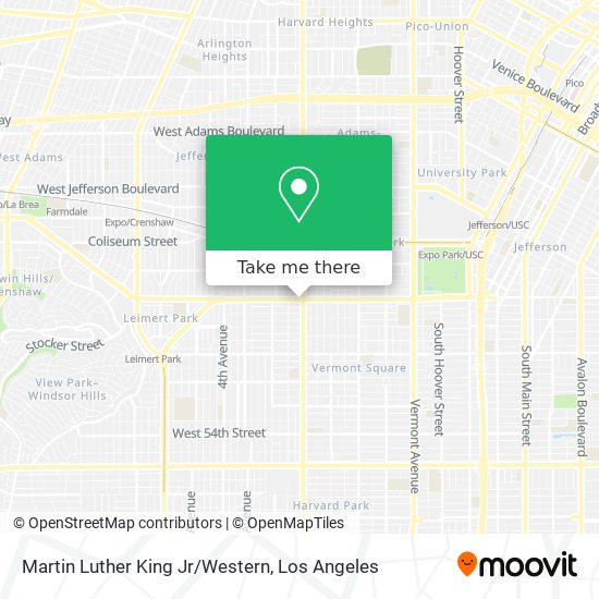 Mapa de Martin Luther King Jr/Western