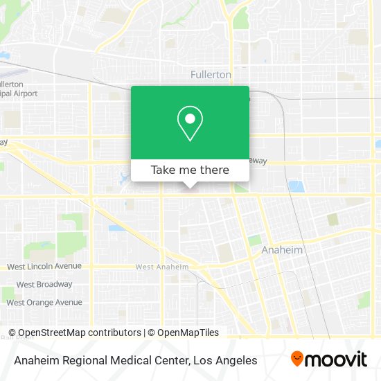 Anaheim Regional Medical Center map