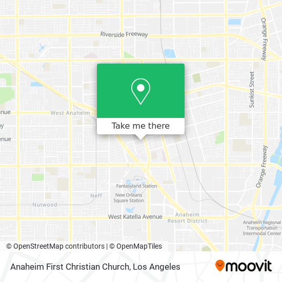 Mapa de Anaheim First Christian Church