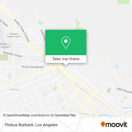 Flixbus Burbank map