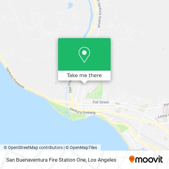 San Buenaventura Fire Station One map