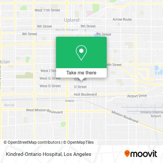 Kindred-Ontario Hospital map