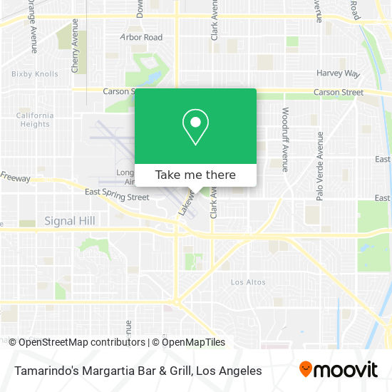 Tamarindo's Margartia Bar & Grill map