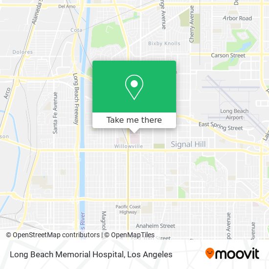 Long Beach Memorial Hospital map