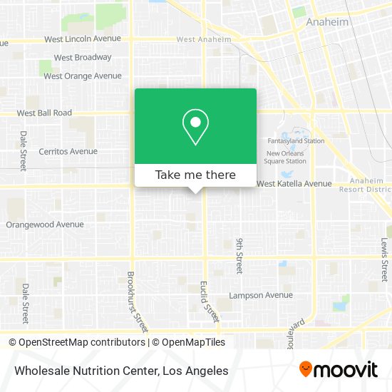 Mapa de Wholesale Nutrition Center
