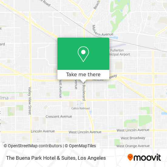 The Buena Park Hotel & Suites map