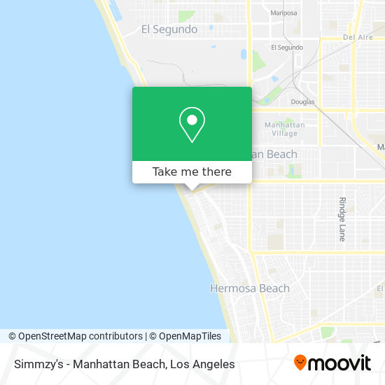 Simmzy's - Manhattan Beach map