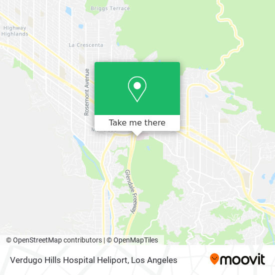 Mapa de Verdugo Hills Hospital Heliport