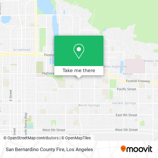 Mapa de San Bernardino County Fire