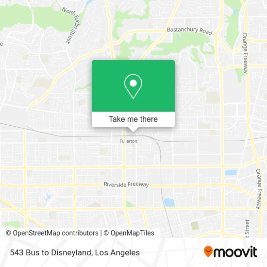 Mapa de 543 Bus to Disneyland