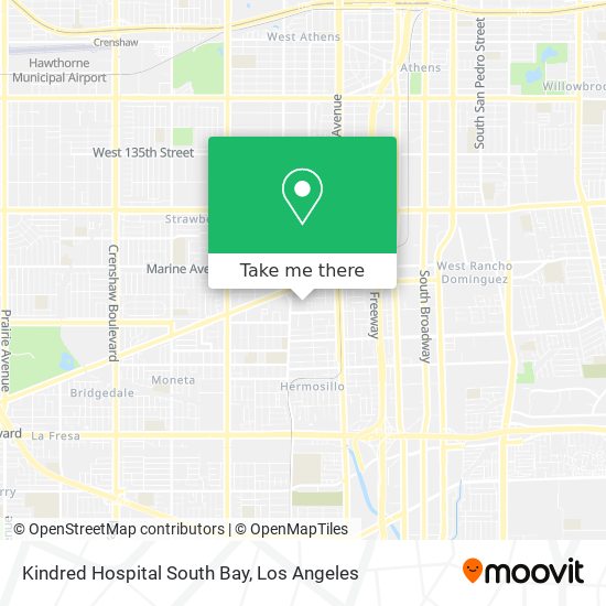 Kindred Hospital South Bay map