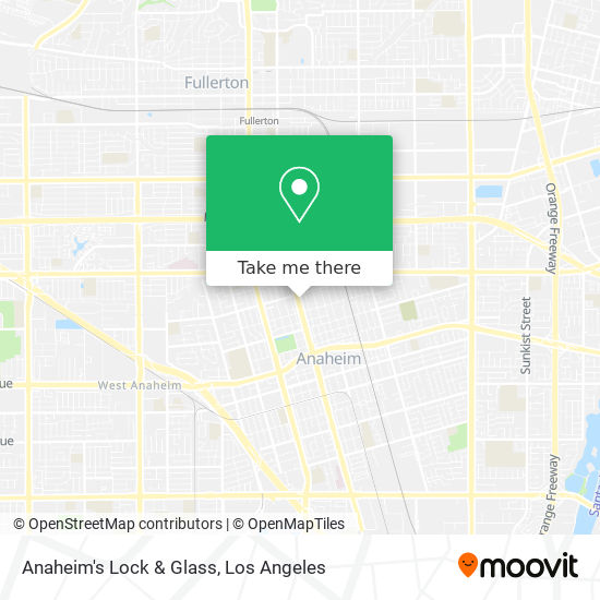 Anaheim's Lock & Glass map