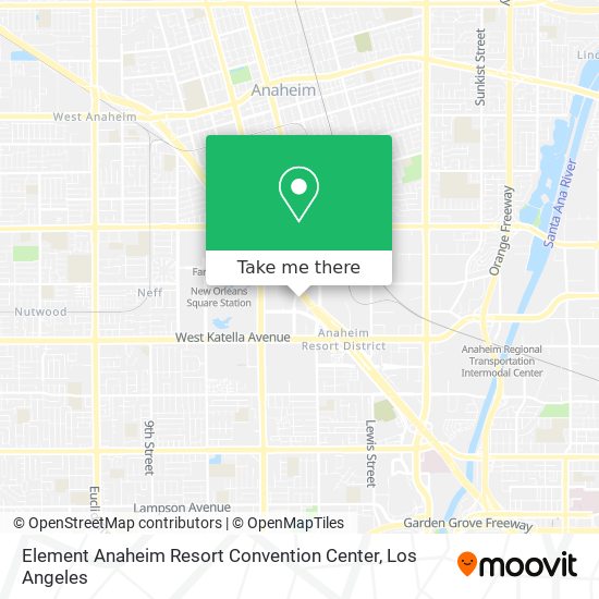 Mapa de Element Anaheim Resort Convention Center