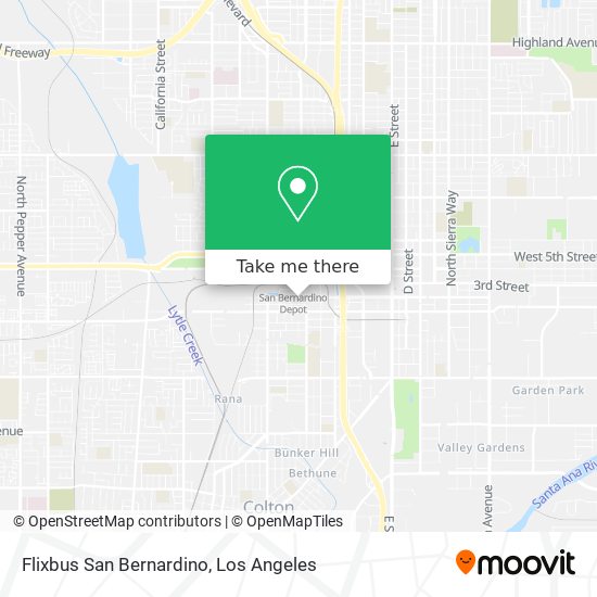 Flixbus San Bernardino map