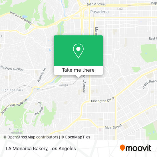 LA Monarca Bakery map