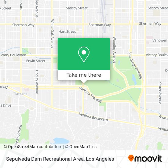 Sepulveda Dam Recreational Area map