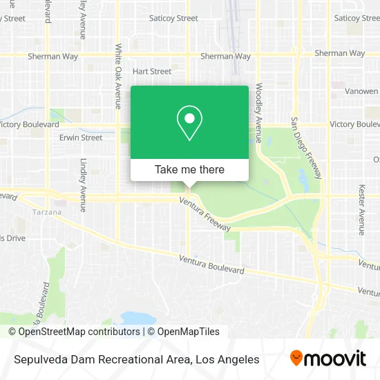 Mapa de Sepulveda Dam Recreational Area