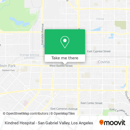 Kindred Hospital - San Gabriel Valley map