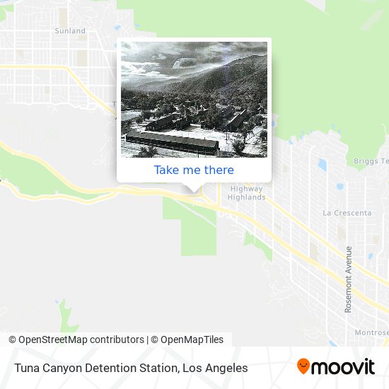 Tuna Canyon Detention Station map