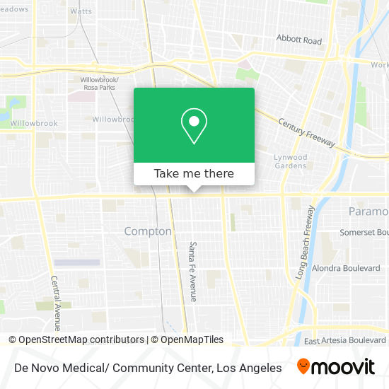 Mapa de De Novo Medical/ Community Center