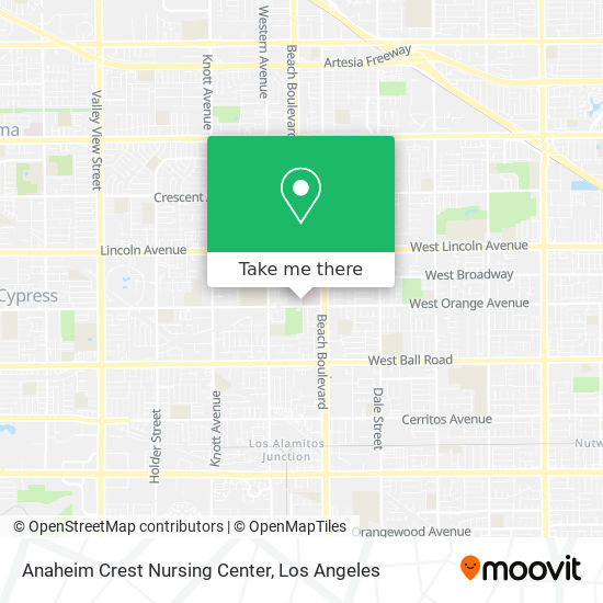 Anaheim Crest Nursing Center map