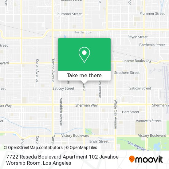 7722 Reseda Boulevard Apartment 102 Javahoe Worship Room map