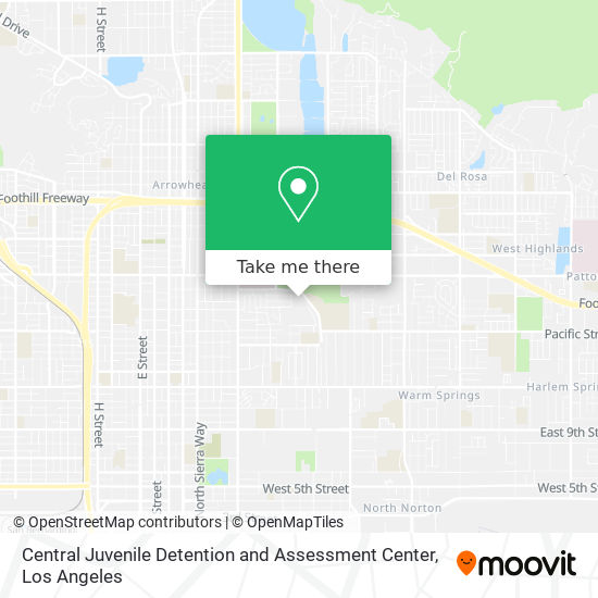 Mapa de Central Juvenile Detention and Assessment Center