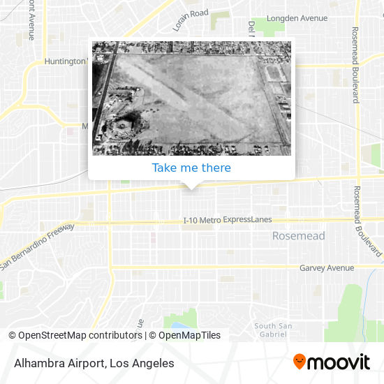 Alhambra Airport map