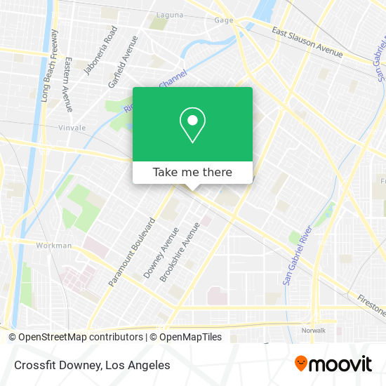 Crossfit Downey map