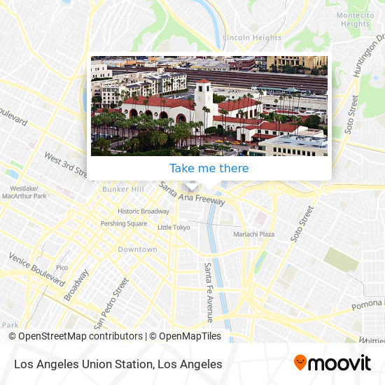 Los Angeles Union Station map