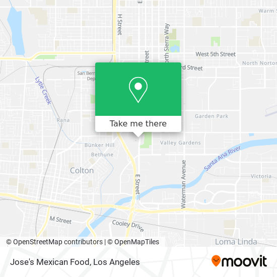 Jose's Mexican Food map