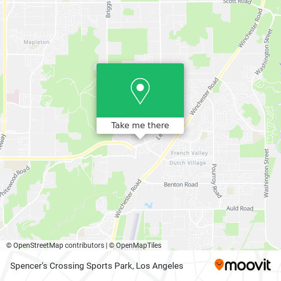 Spencer's Crossing Sports Park map